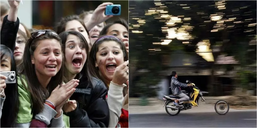 Editan penonton kagum atraksi pengendara Berbagai sumber