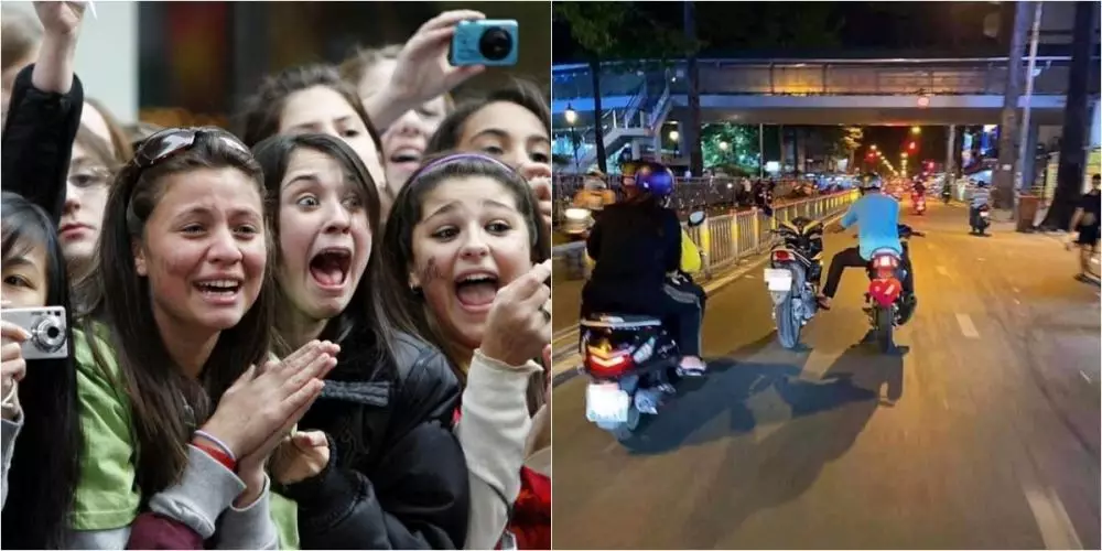 Editan penonton kagum atraksi pengendara Berbagai sumber