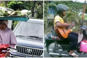 Potret 10 pengendara motor bisa multitasking ini bikin tepuk jidat