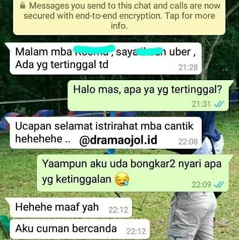 gombalan penumpang driver ojol Instagram