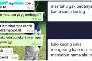 10 Chat gombalan penumpang & driver ojek online ini bikin baper