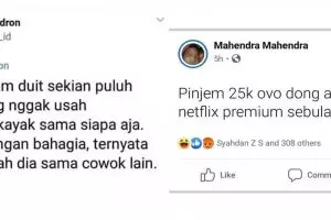 10 Status nyeleneh soal pinjam uang ini bikin cekikikan