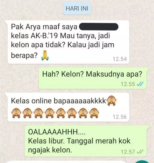 10 Chat lucu siswa diskakmat guru istimewa 10 Chat lucu siswa diskakmat guru istimewa