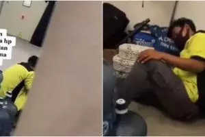 Kisah OB dapat bantuan HP dari teman kantor ini bikin haru