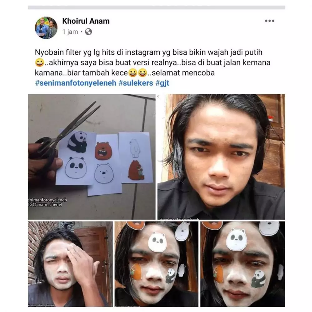 status lucu terlalu niat © 2020 instagram.com