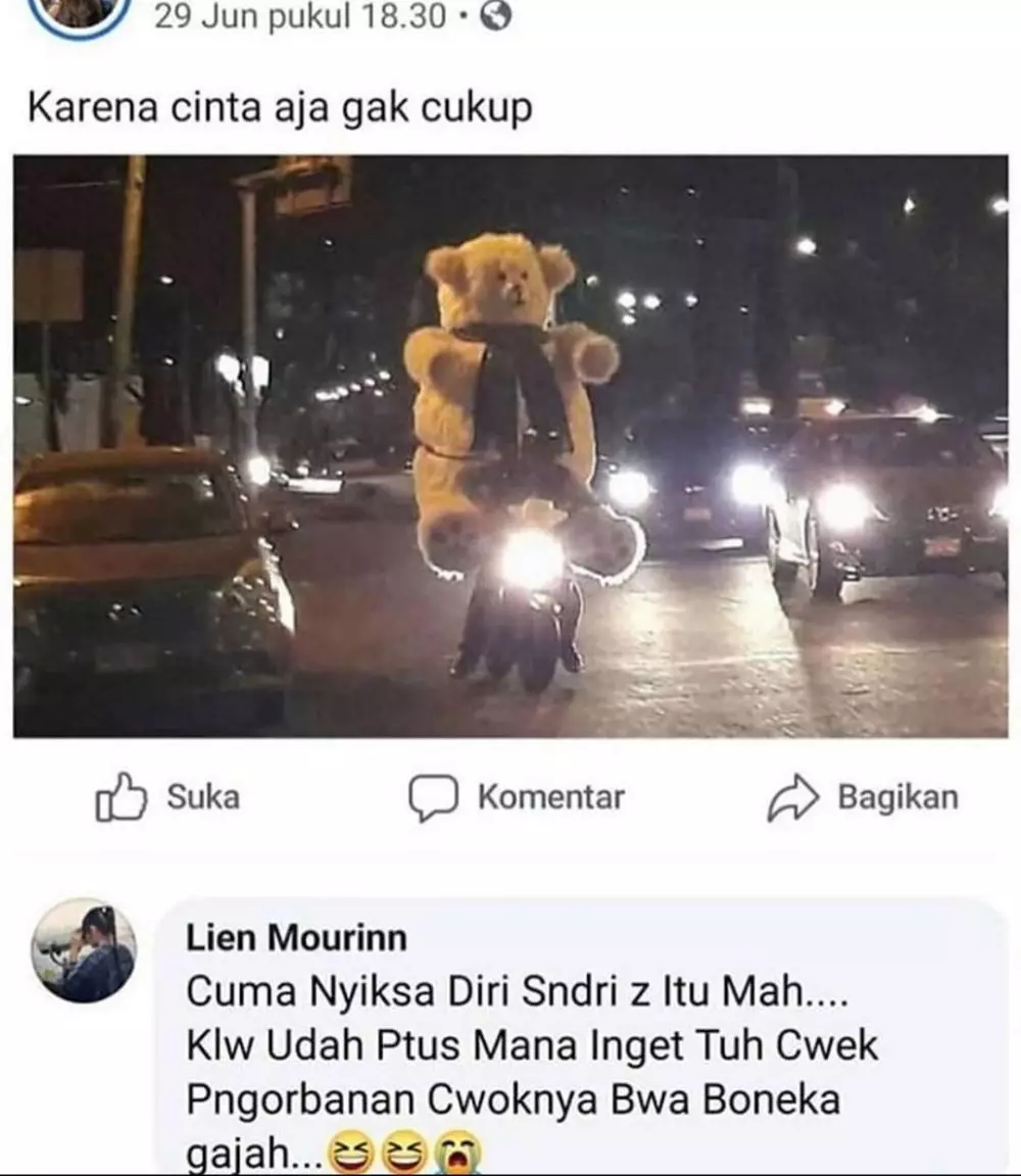 status lucu terlalu niat © 2020 instagram.com