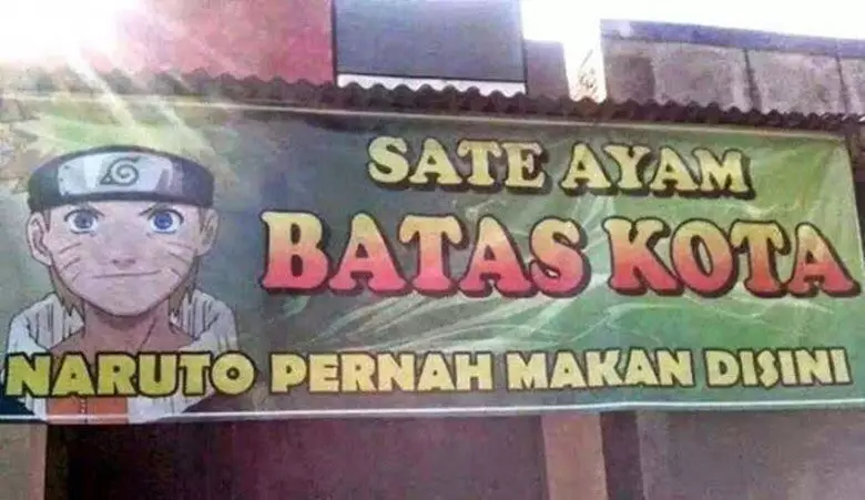 Dagangan pakai nama anime Naruto Berbagai sumber