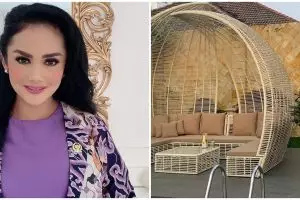 6 Potret halaman belakang rumah Krisdayanti, suasananya cozy abis