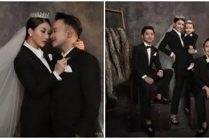 10 Gaya keluarga Ruben Onsu pemotretan tema hitam, simple tapi elegan