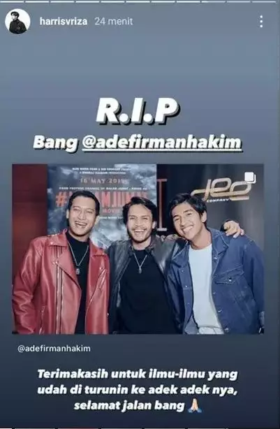 ucapan seleb untuk Ade Firman Instagram ucapan seleb untuk Ade Firman Instagram