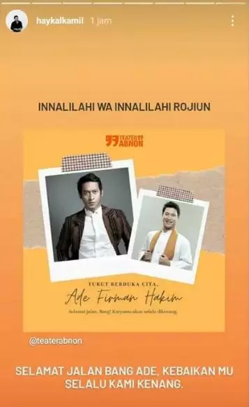 ucapan seleb untuk Ade Firman Instagram ucapan seleb untuk Ade Firman Instagram