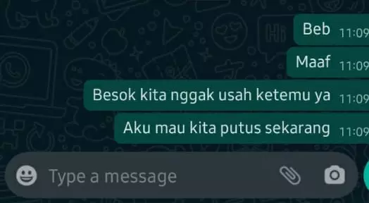 Chat minta maaf pas putus berbagai sumber