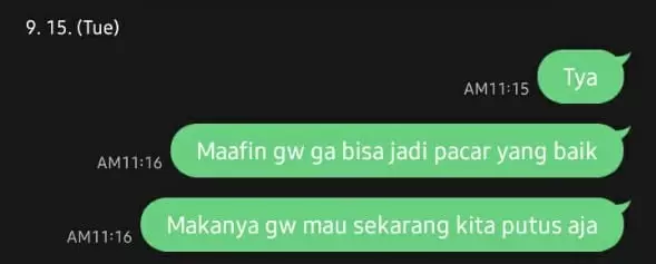 Chat minta maaf pas putus berbagai sumber