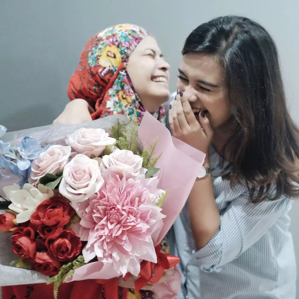 kebersamaan Audi Marissa dan ibu © 2020 brilio.net 