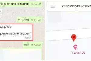 10 Chat lucu pakai koordinat Google Maps, endingnya bikin tersipu-sipu
