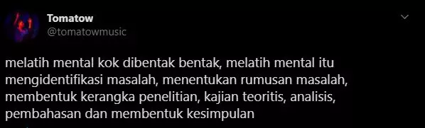 cuitan melatih mental Twitter