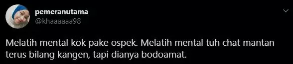 cuitan melatih mental Twitter