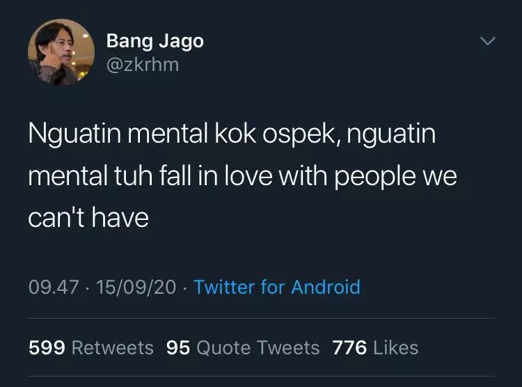 cuitan melatih mental Twitter