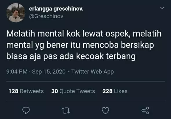 cuitan melatih mental Twitter