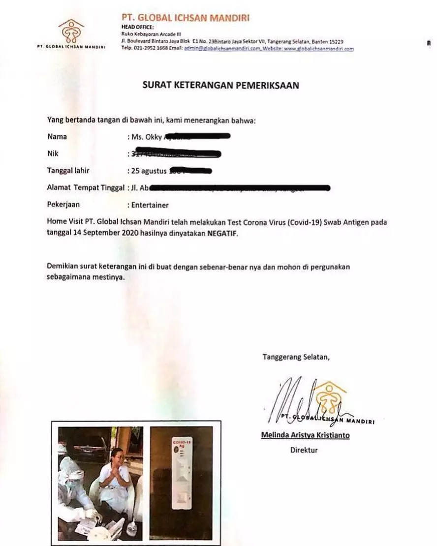 Okky Lukman negatif Covid © 2020 brilio.net