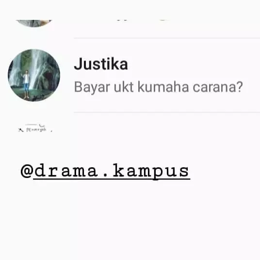 Chat dari mahasiswa baru Instagram