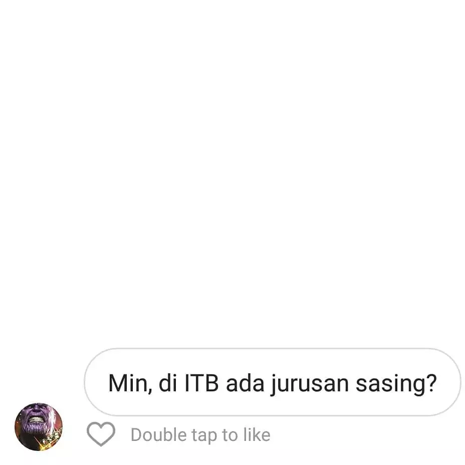 Chat dari mahasiswa baru Instagram