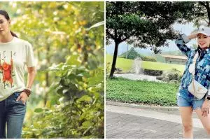 10 Potret penampilan seleb usia 40-an, bergaya bak ABG