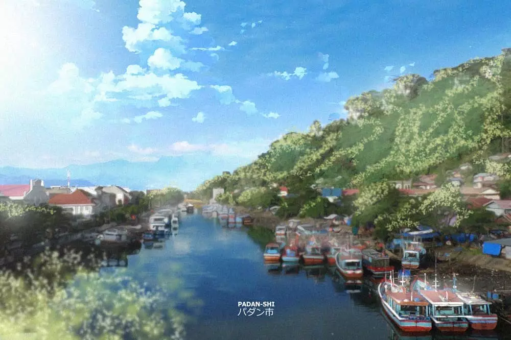 Tempat ikonik Sumbar anime Instagram/@nishisumatora