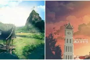 10 Tempat ikonik di Sumatera Barat diedit dalam bentuk anime, keren