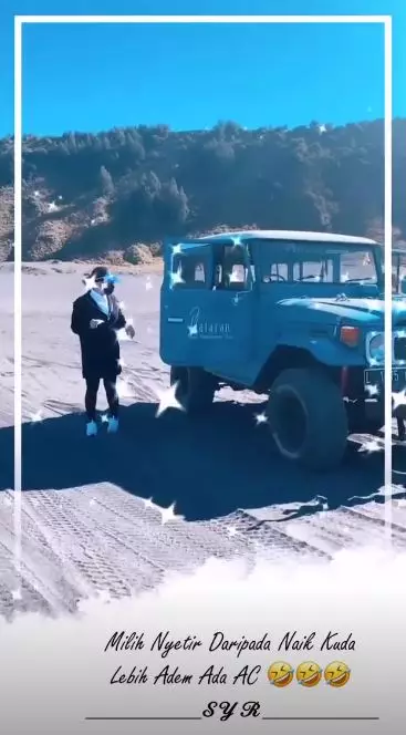 syahrini liburan bromo Instagram syahrini liburan bromo Instagram