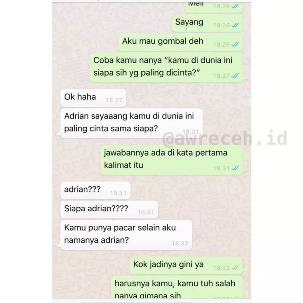 Chat lucu ngode ke pacar Instagram