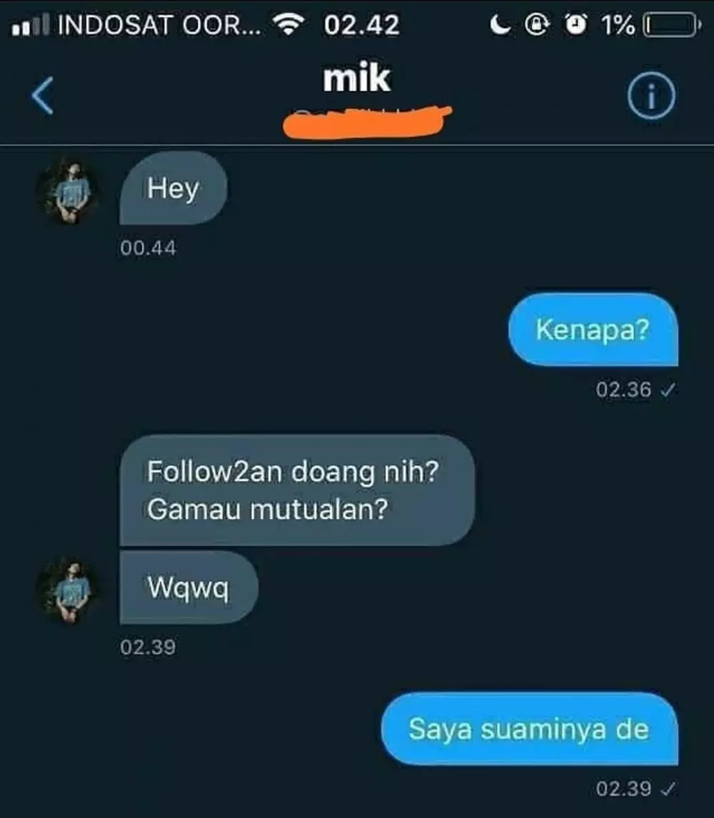 Chat ngajak kenalan Instagram