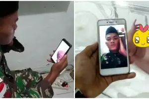 Momen haru pria lantunkan azan untuk sang bayi secara virtual