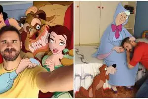 17 Editan foto pria bareng karakter Disney ini bikin takjub