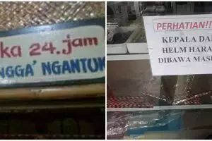 26 Peringatan antimainstream di warung ini bikin dahi berkerut