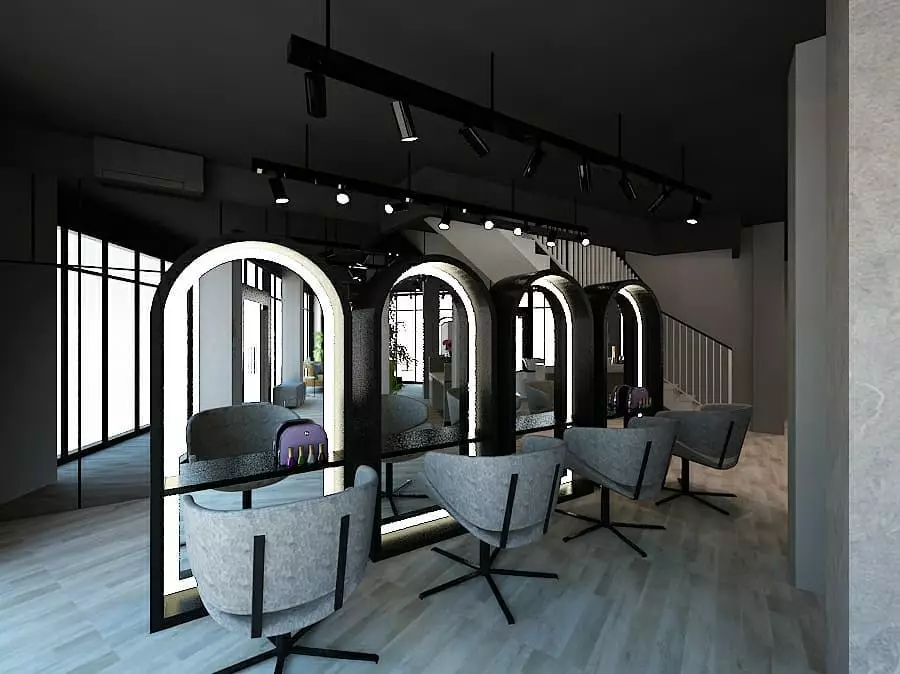 desain interior salon Igun Instagram