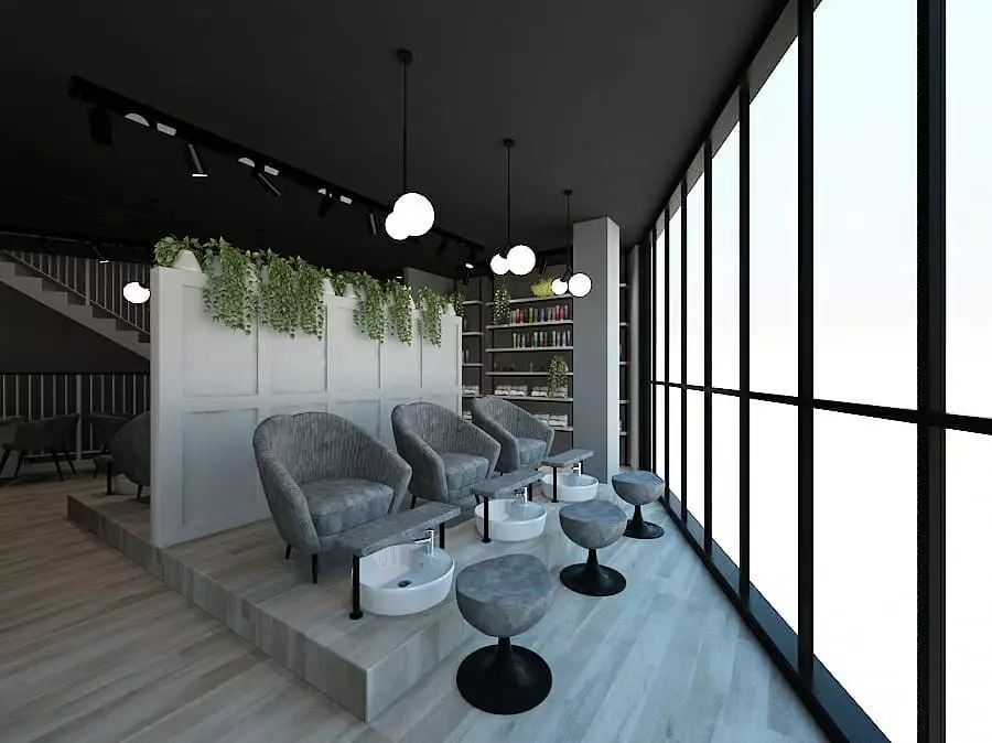 desain interior salon Igun Instagram