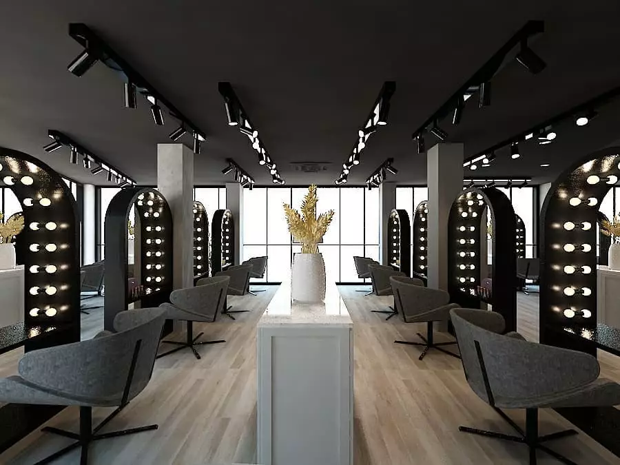 desain interior salon Igun Instagram