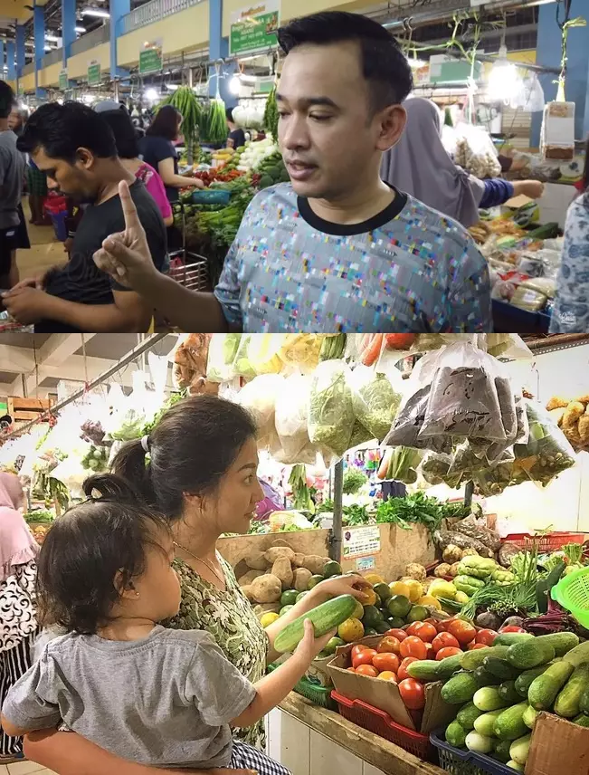 pasangan seleb belanja di pasar berbagai sumber