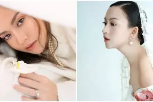 8 Potret prewedding Karina Nadila dengan nuansa putih, flawless banget