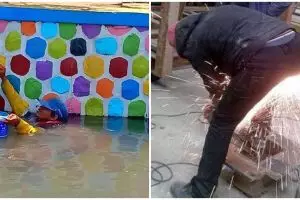 12 Aksi totalitas tukang bangunan saat kerja, bikin salut