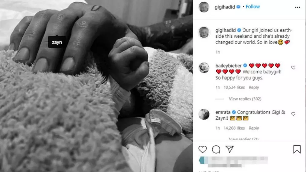 gigi hadid zayn punya anak cewek Berbagai sumber