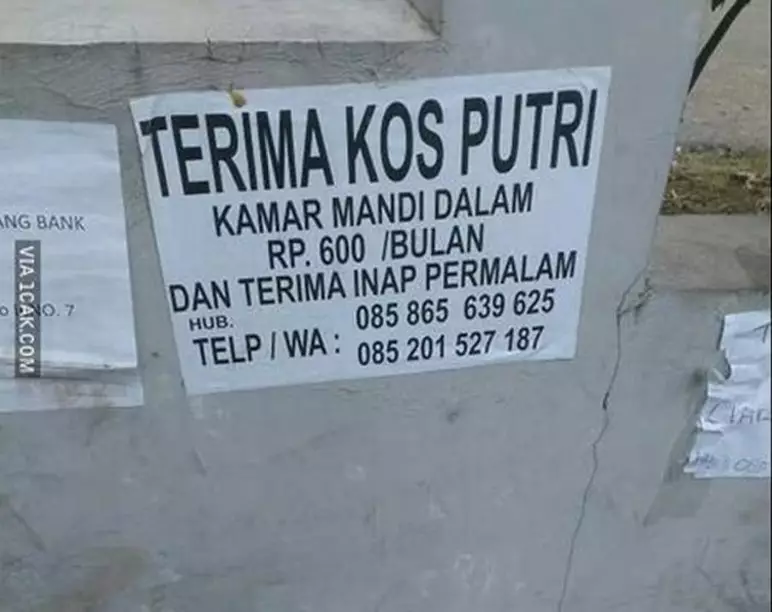 Terima kos absurd Berbagai sumber