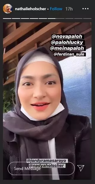 Nathalie Holscher berhijab Instagram