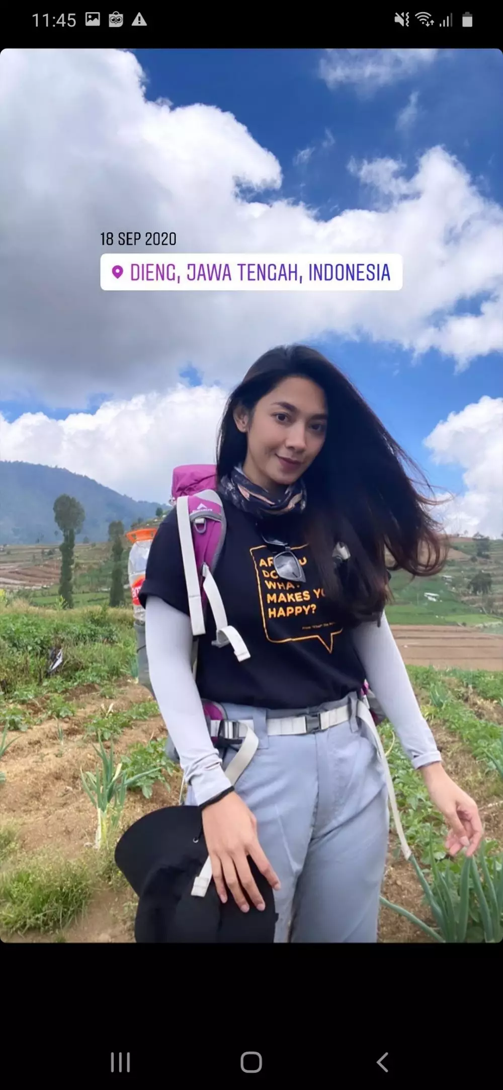 Potret Dinda Kirana daki gunung © 2020 brilio.net