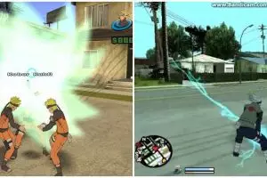 10 Editan karakter Naruto di GTA San Andreas, absurd tapi kocak