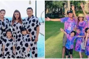 11 Potret keluarga Ashanty pakai baju kembar, banjir pujian