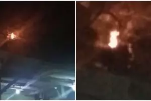 Viral api terbang di atas genteng, bikin merinding warganet