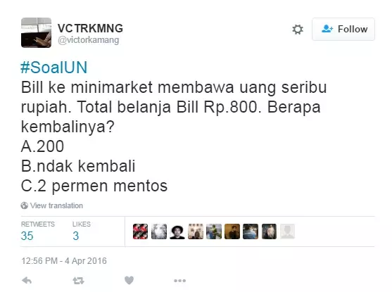 Soal matematika absurd Berbagai sumber Soal matematika absurd Berbagai sumber