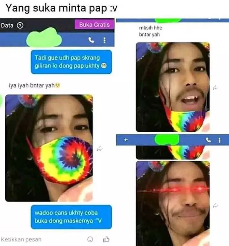 rambut gondrong menipu mata Berbagai Sumber